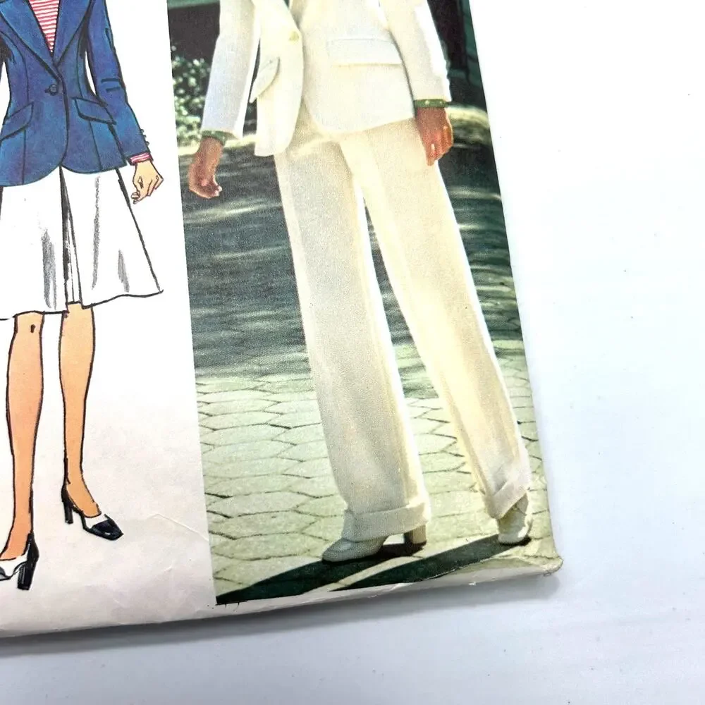 Simplicity Vintage‎ 1970's Pattern #5454 Misses Jacket Skirt Blouse Size 14